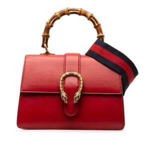 Gucci Dionysus Bamboo Shoulder Bag Leather Handbag Red